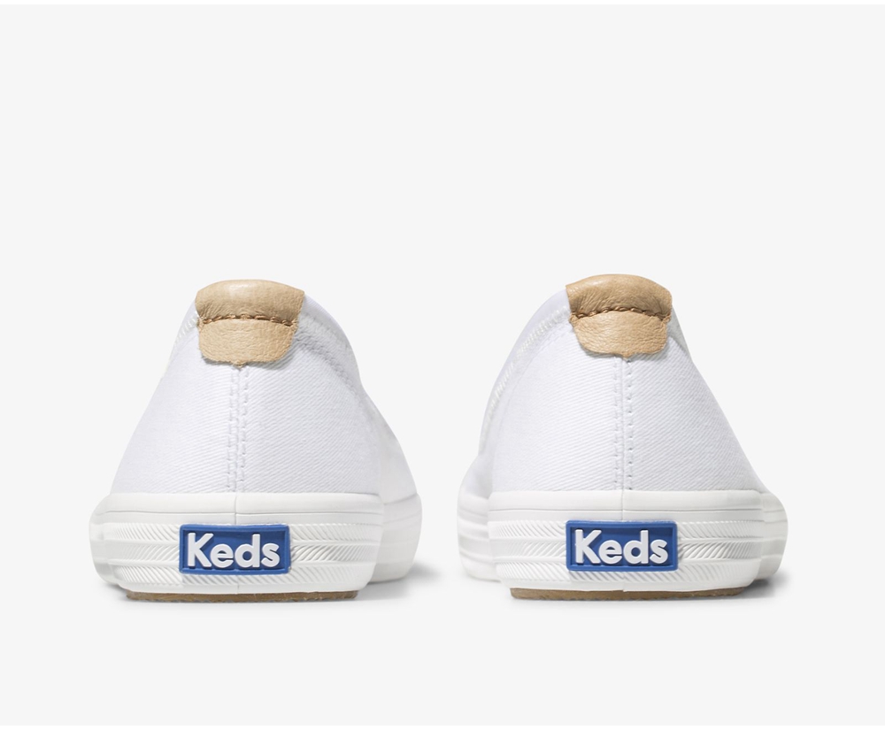 Keds Slip Ons White - Bryn - Womens LPDSVZ-596